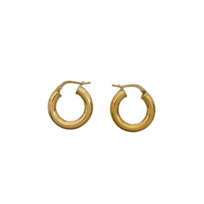 Bottega Veneta Hoop Earrings In 925 Sterling Silver And Gold For Women