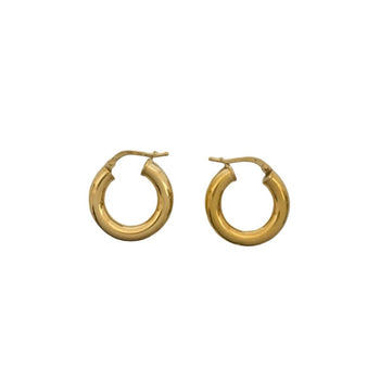 Bottega Veneta Hoop Earrings In 925 Sterling Silver And Gold For Women