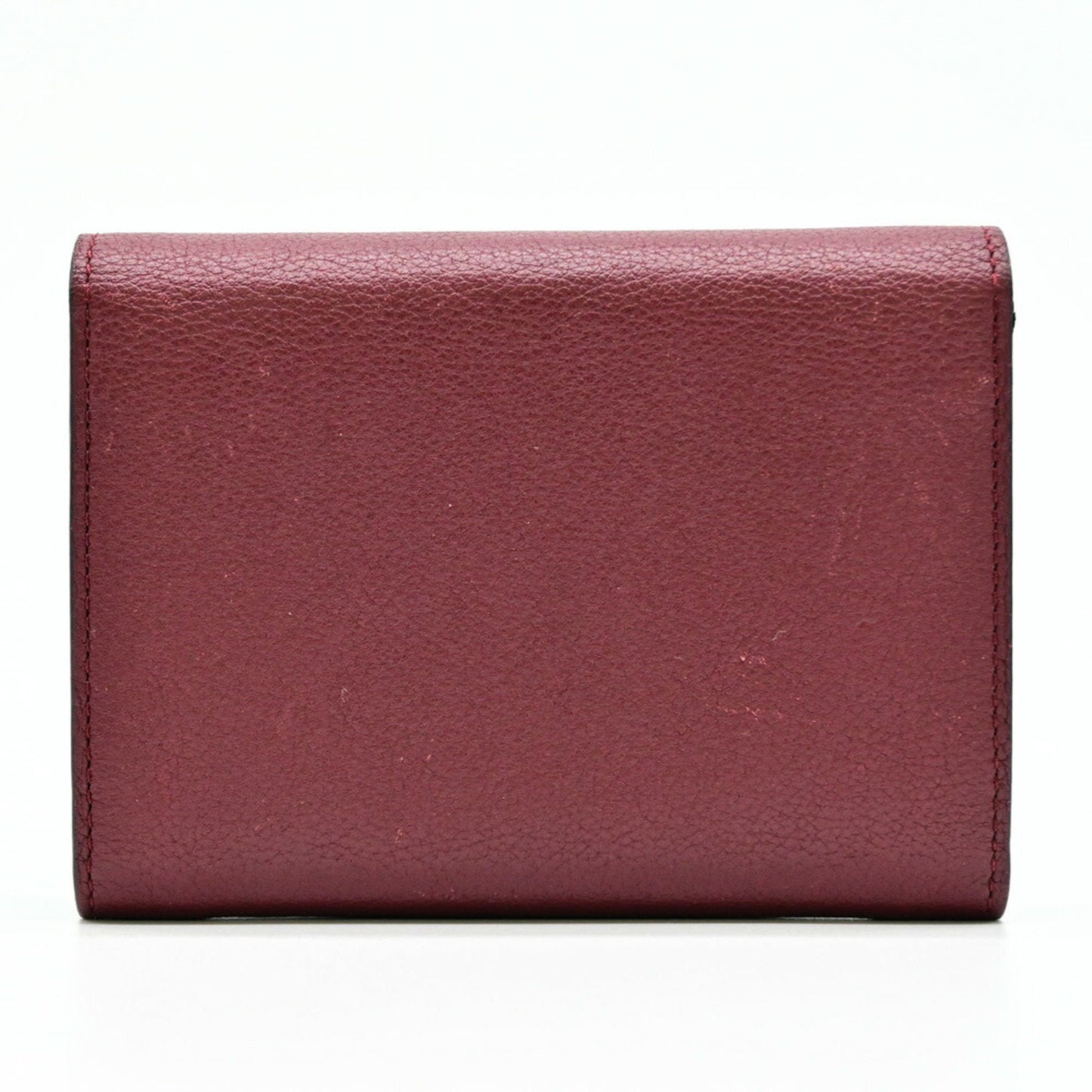 Cartier C De Compact Wallet Bi-Fold Leather Bordeaux Red L3001502
