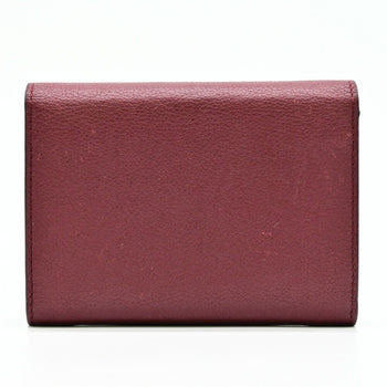 Cartier C De Compact Wallet Bi-Fold Leather Bordeaux Red L3001502