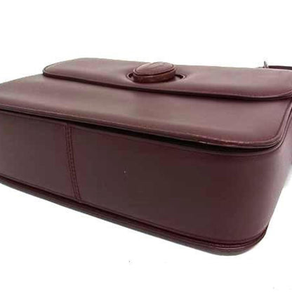 Cartier Must Line Turnlock Shoulder Bag In Bordeaux Leather