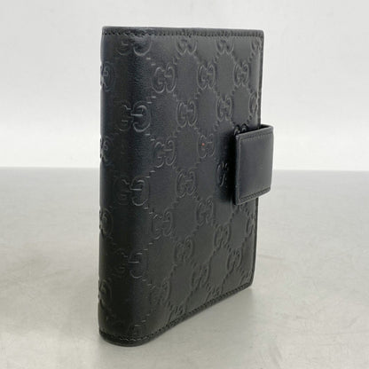 Gucci Guccissima Notebook Cover 115240 Leather Black Champagne