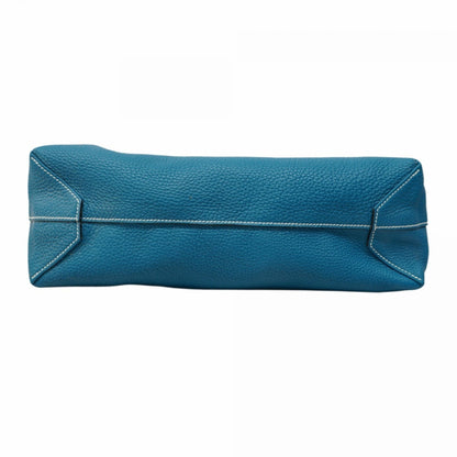 Hermes Herms Double Sens 36 Tote Bag In Taurillon Clemence Blue Izmir Leather With Ankle Strap