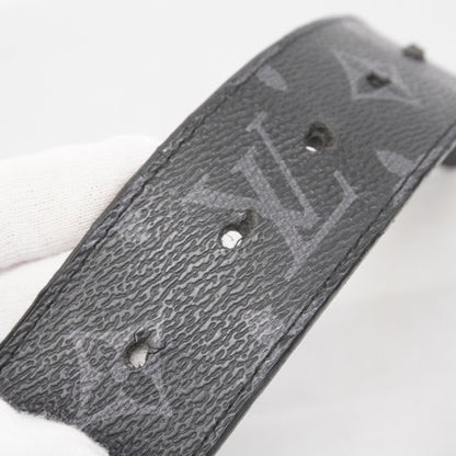 Louis Vuitton Monogram Eclipse Lv Initial Belt 40Mm Reversible M0157T Black/Gray