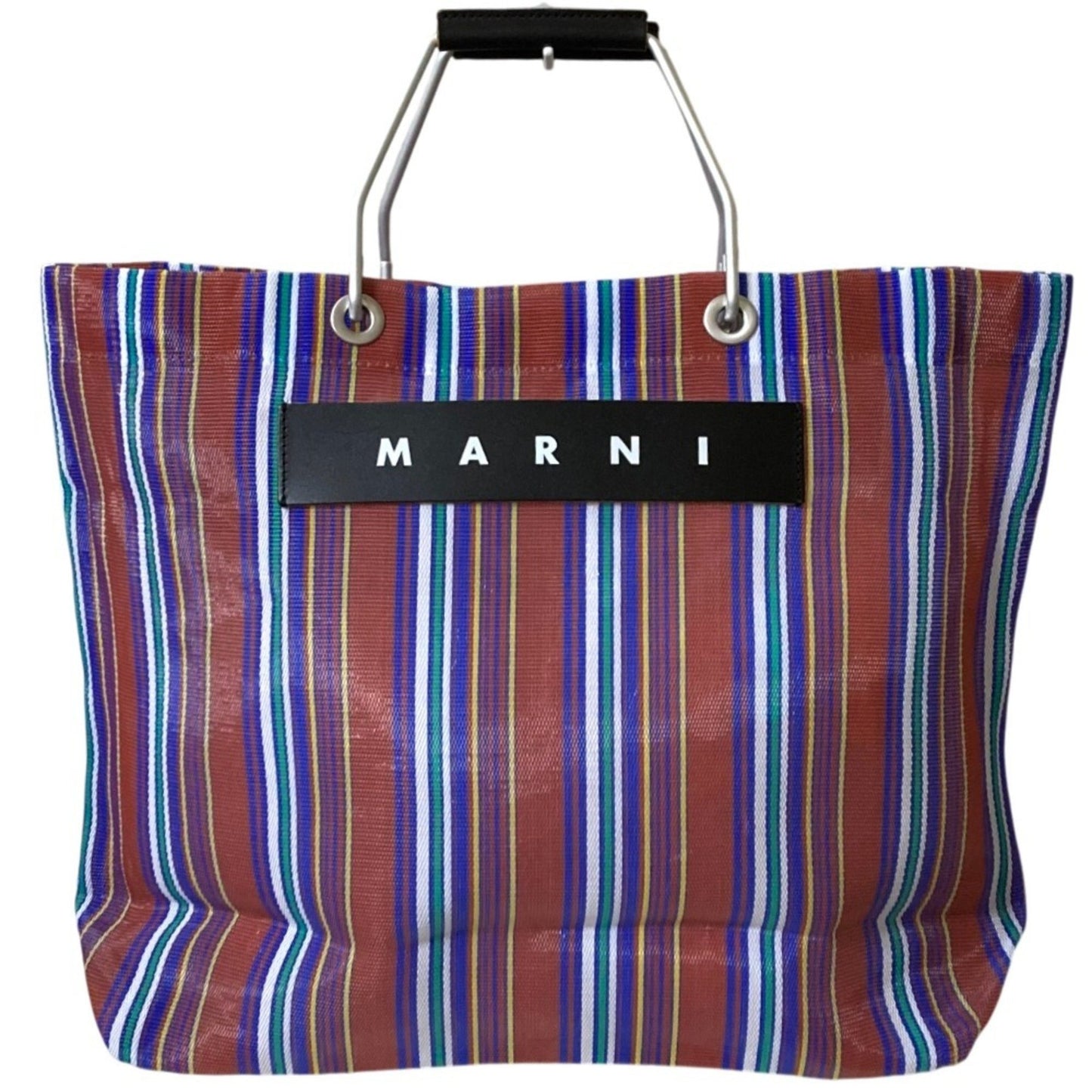 Marni Flower Market Striped Tote Bag Handbag Multicolor