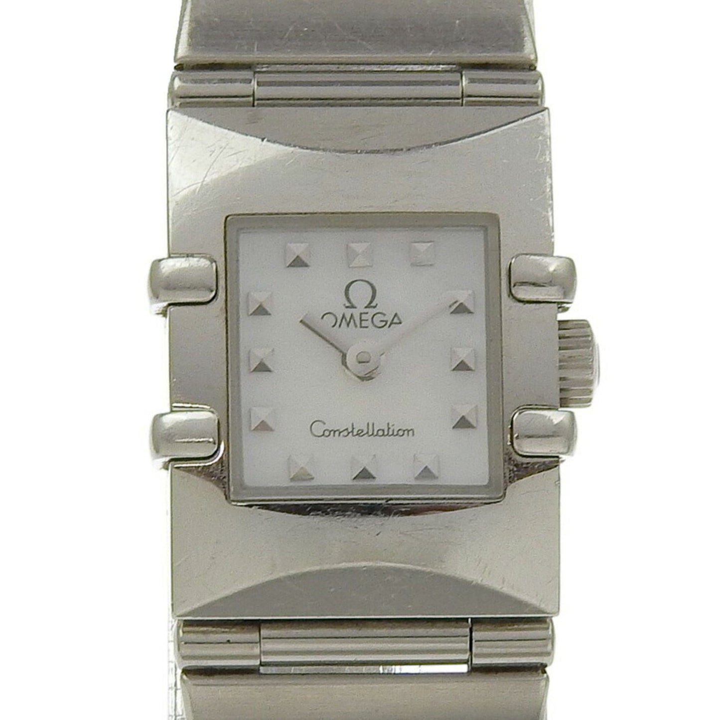 Omega Constellation Carree Watch 1531.71 Stainless Steel 1998 Quartz Analog Display White Shell Dial
