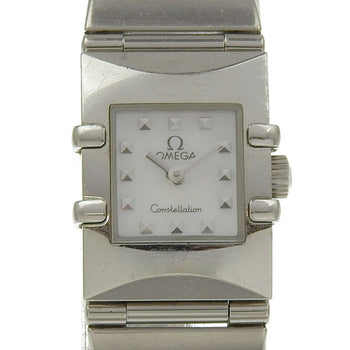 Omega Constellation Carree Watch 1531.71 Stainless Steel 1998 Quartz Analog Display White Shell Dial