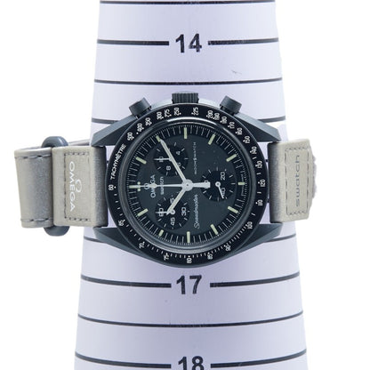 Omega X Swatch Moonswatch Mission To Mercury Watch So33A100 Quartz Movement Gray Dial Ceramic Nylon