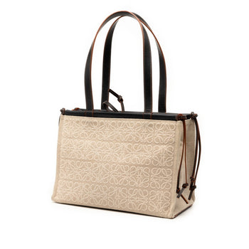 Loewe Anagram Cushion Tote Shoulder Bag In Beige