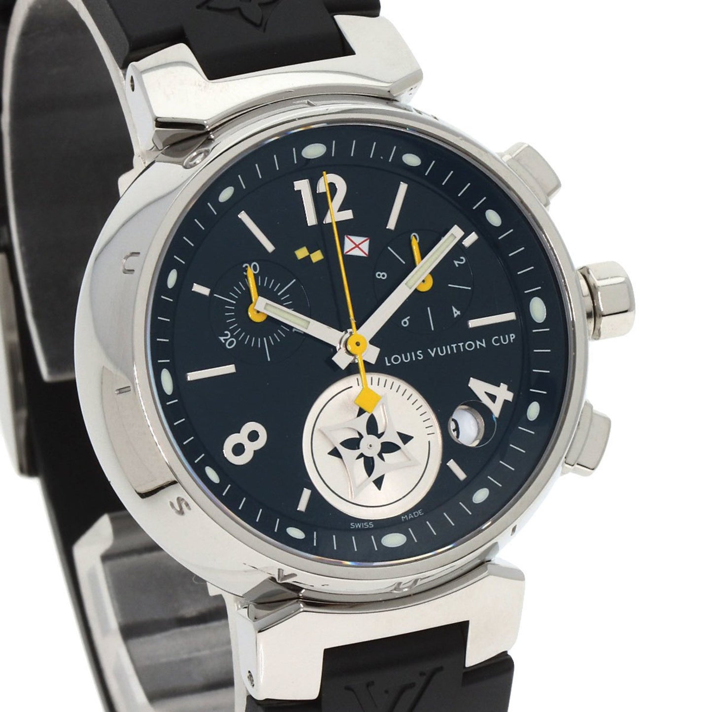 Louis Vuitton Q132G Tambour Lovely Cup Watch In Stainless Steel/Rubber