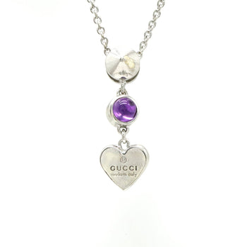 Gucci Trademark Heart Motif Necklace Pendant In Sv925