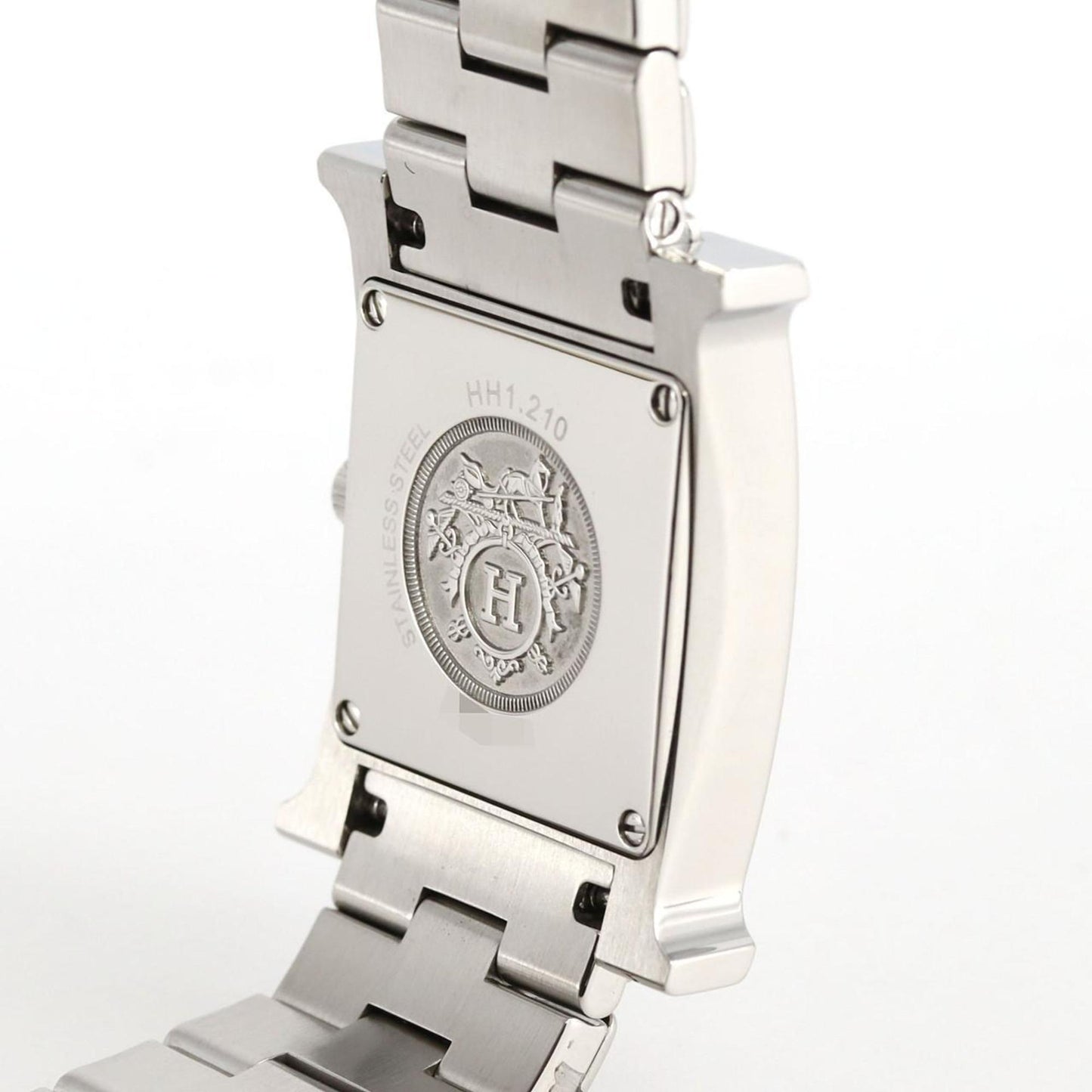 Herms H Watch 11P Hh1.210 Stainless Steel Quartz Wristwatch