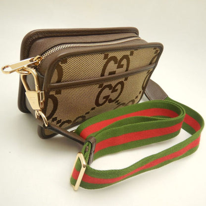 Gucci Jumbo Gg Shoulder Bag (696075) In Beige Canvas And Leather