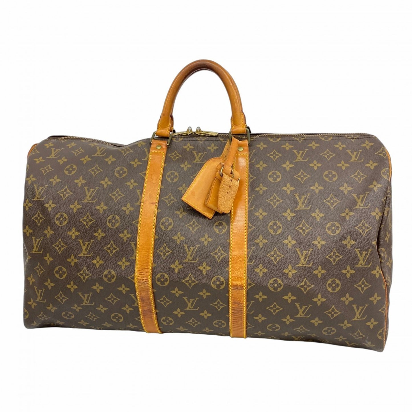 Louis Vuitton Monogram Keepall 55 Boston Bag M41424 Brown