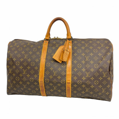 Louis Vuitton Monogram Keepall 55 Boston Bag M41424 Brown