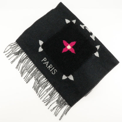 Louis Vuitton Louis Vuitton Echarpe Cold Reykjavik Scarf Mouton Teddy M76567 Cashmere Black Al0230