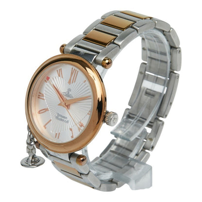 Vivienne Westwood Orb Quartz Watch With Silver Dial And Stainless Steel Plated