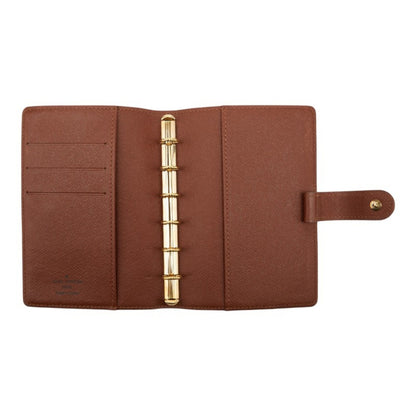 Louis Vuitton Monogram Agenda Pm Notebook Cover R20005 Brown Leather