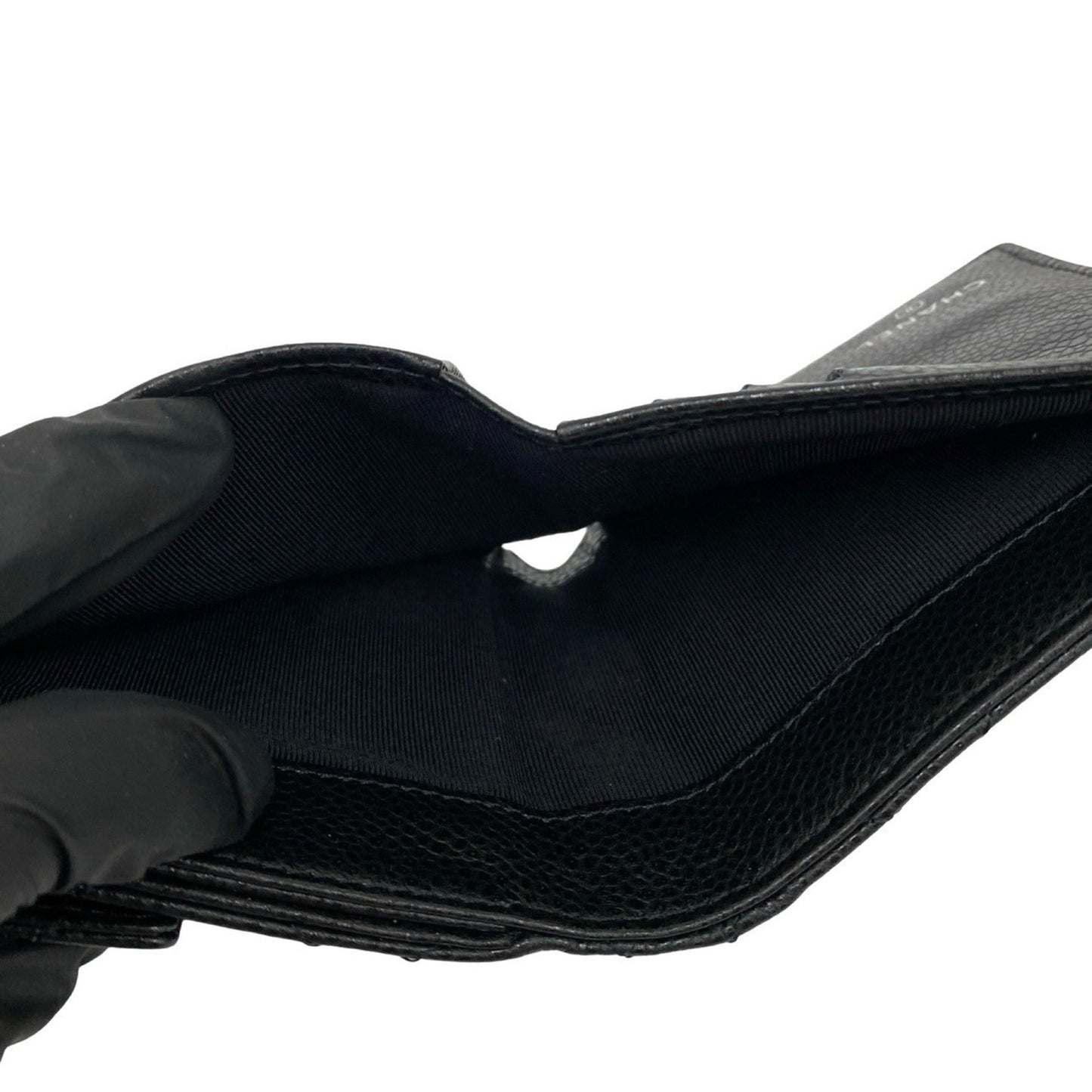 Chanel Matelasse Coco Caviar Leather Bi-Fold Wallet