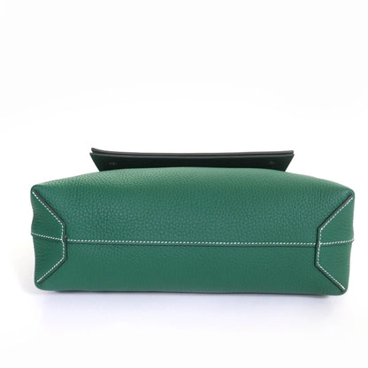 Hermes Cabas Serie 31 Taurillon Clemence Vert Moyen Tote Bag