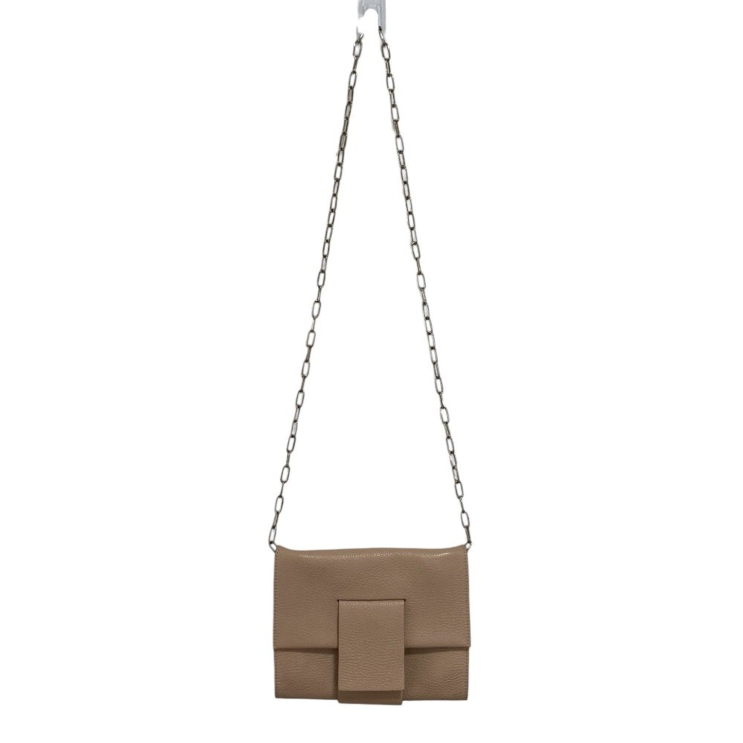 Maison Margiela Mm6 Grained Leather Chain Shoulder Bag In Pink Beige