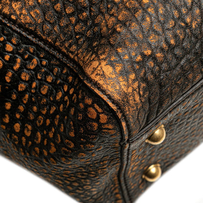 Gucci Handbag Boston Bag 303891 Black Orange Leather