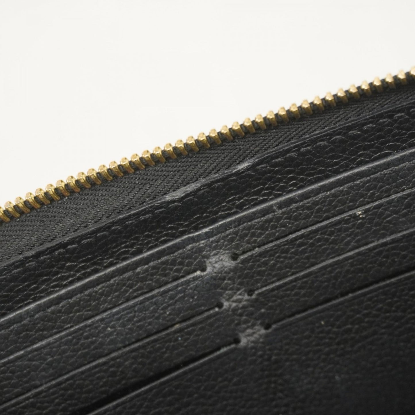 Louis Vuitton Monogram Empreinte Two-Tone Zippy Wallet M80481 Black/Beige