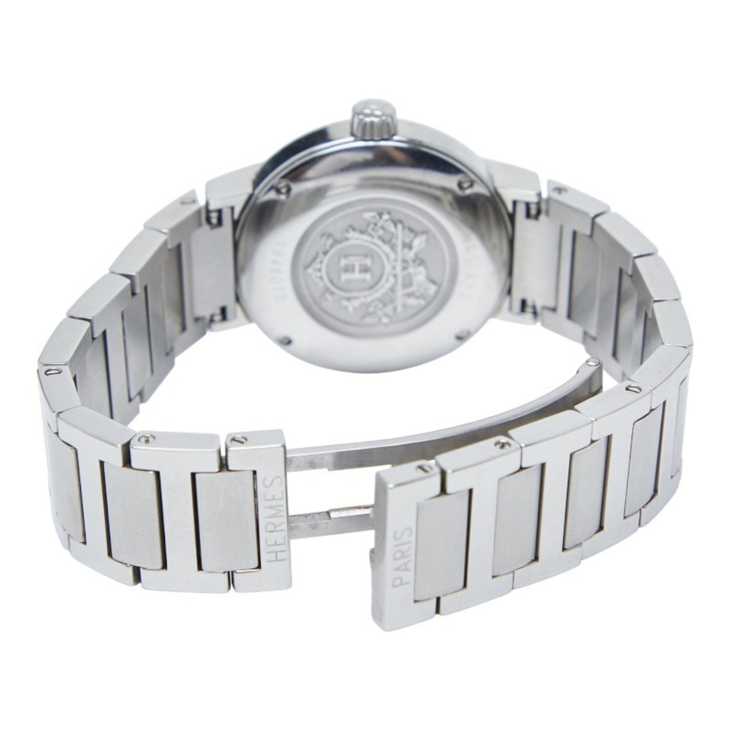 Herms Nomade Watch No. 1.210 Gray Dial Stainless Steel