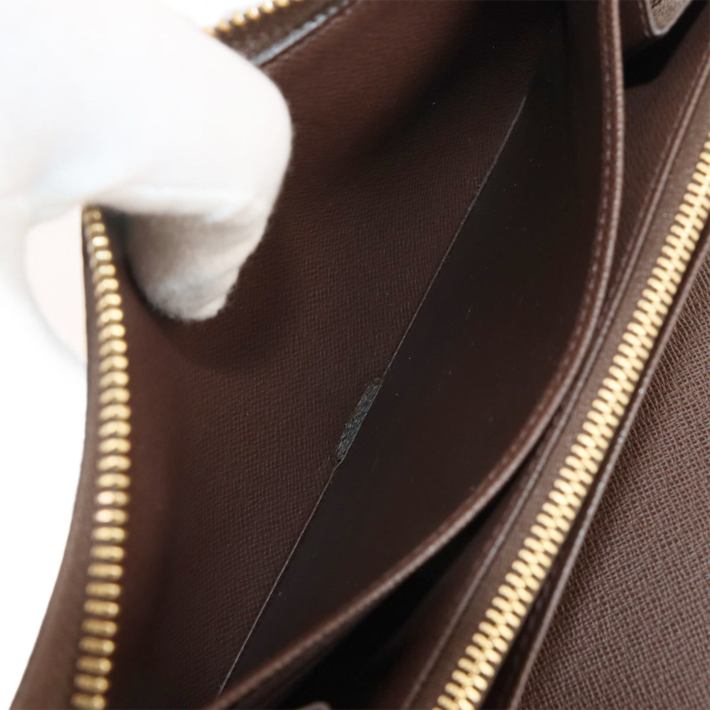 Louis Vuitton Damier Zippy Organizer Round Long Wallet In Ebene Leather N60003