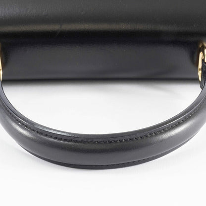 Gucci Old Ladylock Bag In Black Leather