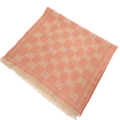 Gucci 627011 Wool Pink Stole Scarf Yellow 0504 Gucci