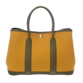Hermes Garden Party Tpm Vert Veronnaise/Yellow Y Stamp (Circa 2020)
