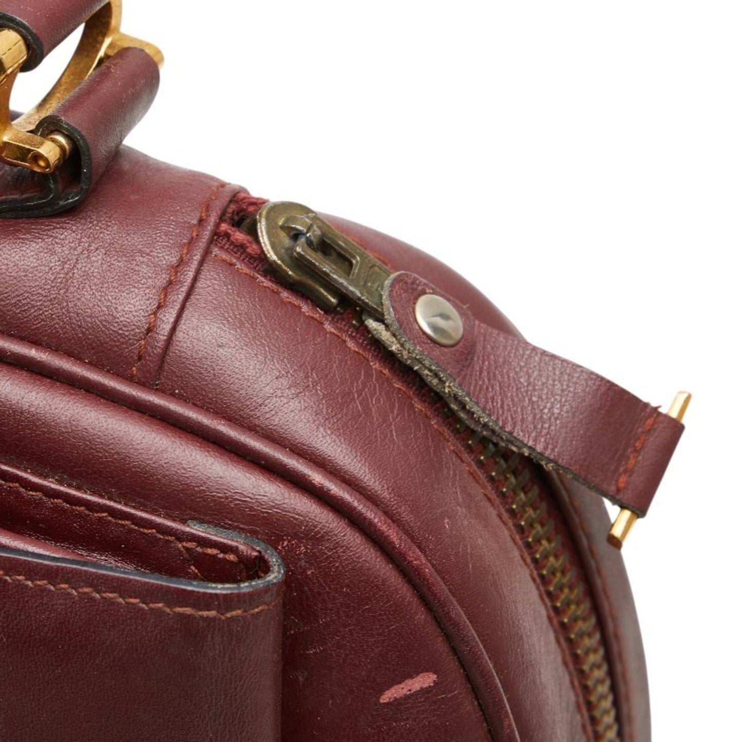 Cartier Must Line Shoulder Bag Wine Red Leather