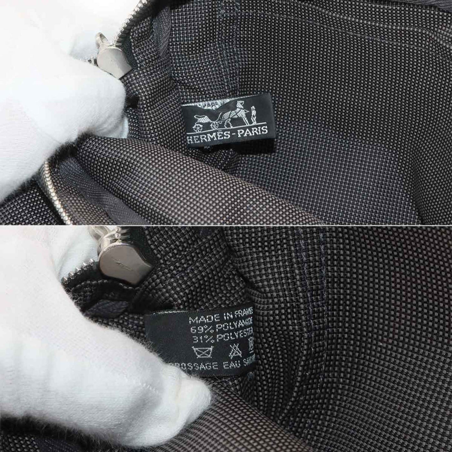 Hermes Herms Herline Tote Pm Bag In Gray Canvas