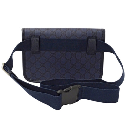 Gucci Men'S Gg Supreme Petit Marmont Small Belt Bag (752597) In Navy Blue. A Small Mini Bag Perfect