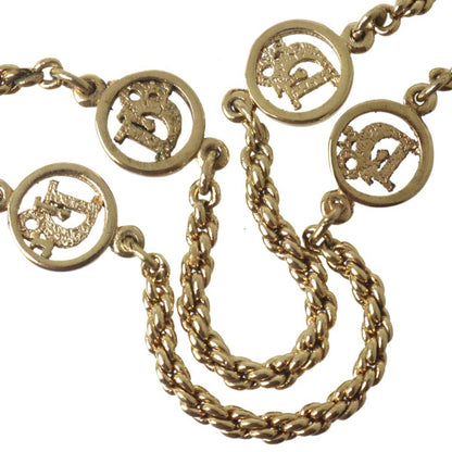 Christian Dior Design Chain Station Necklace
