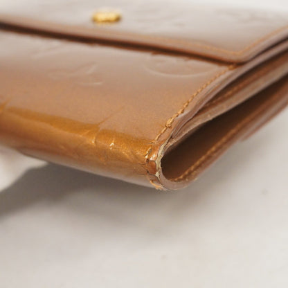 Louis Vuitton Vernis Porte Monnaie Carte Credit Tri-Fold Wallet M91170 Bronze