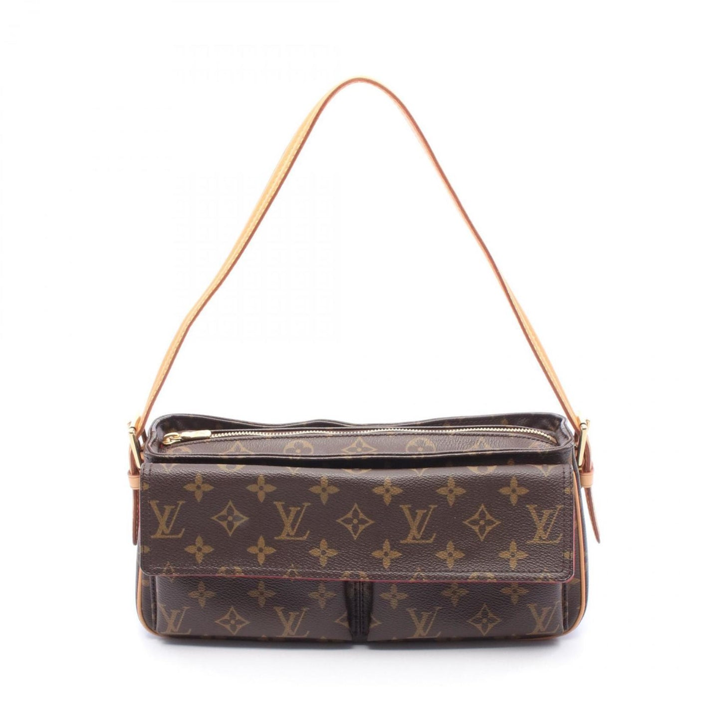 Louis Vuitton Viva Cite Mm Shoulder Bag In Coated Canvas And Leather With Monogram Design