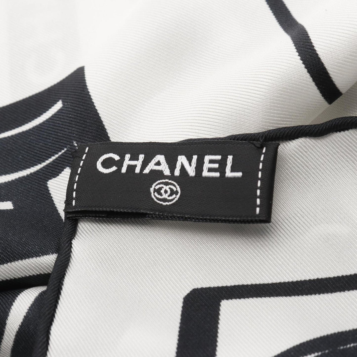 Chanel Coco Mark Bookshelf Scarf Silk