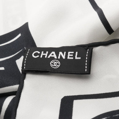Chanel Coco Mark Bookshelf Scarf Silk