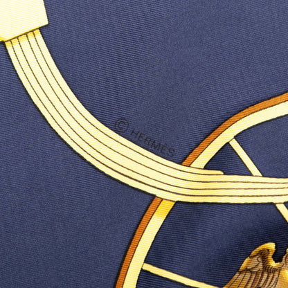 Hermes Herms Carr 90 Springs Scarf/Muffler In Beige