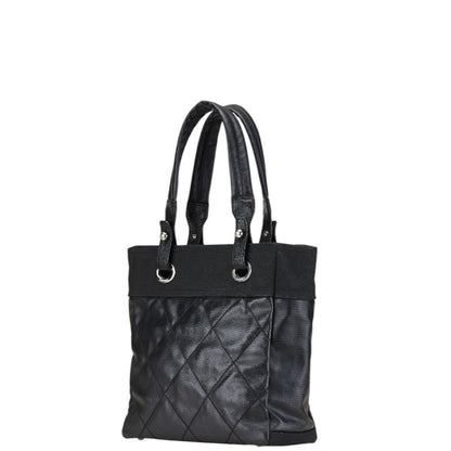 Chanel Paris Biarritz Tote Pm Bag A34208 Black Canvas