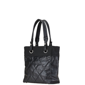 Chanel Paris Biarritz Tote Pm Bag A34208 Black Canvas