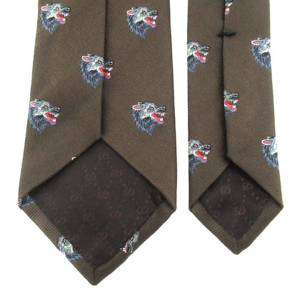 Gucci Michele-Era Wolf Jacquard Silk Tie