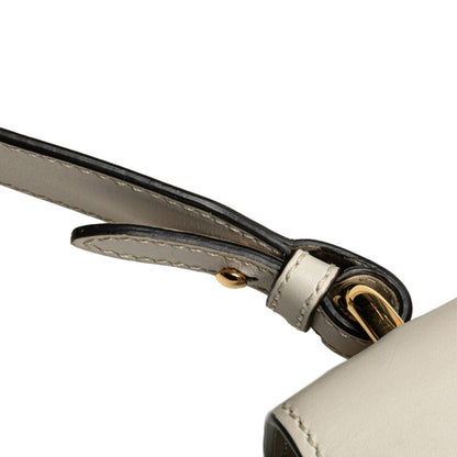 Gucci Sylvie Embroidered Handbag/Shoulder Bag 2Way 421882 White Leather