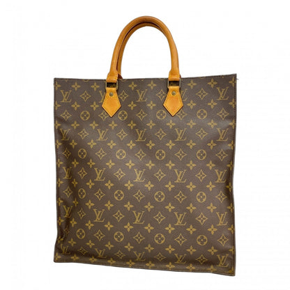 Louis Vuitton Monogram Sac Plat Tote Bag M51140 Brown