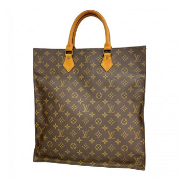 Louis Vuitton Monogram Sac Plat Tote Bag M51140 Brown