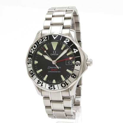 Watch Omega Seamaster 300 Professional Date Gmt 50Th Anniversary Ss Black Dial At Automatic 2243.50