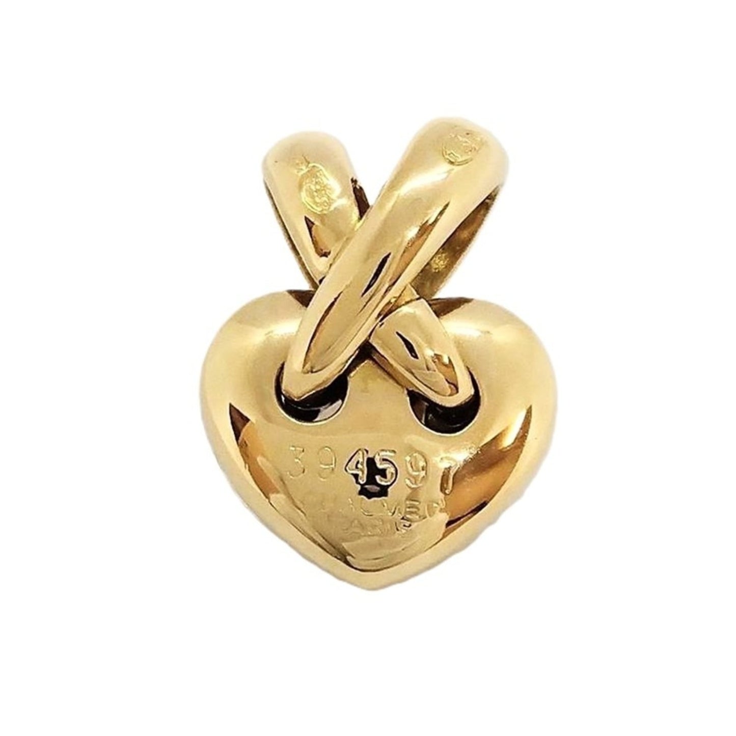 Chaumet Liens De Heart Pav Pendant Top In 18K Gold With Diamonds