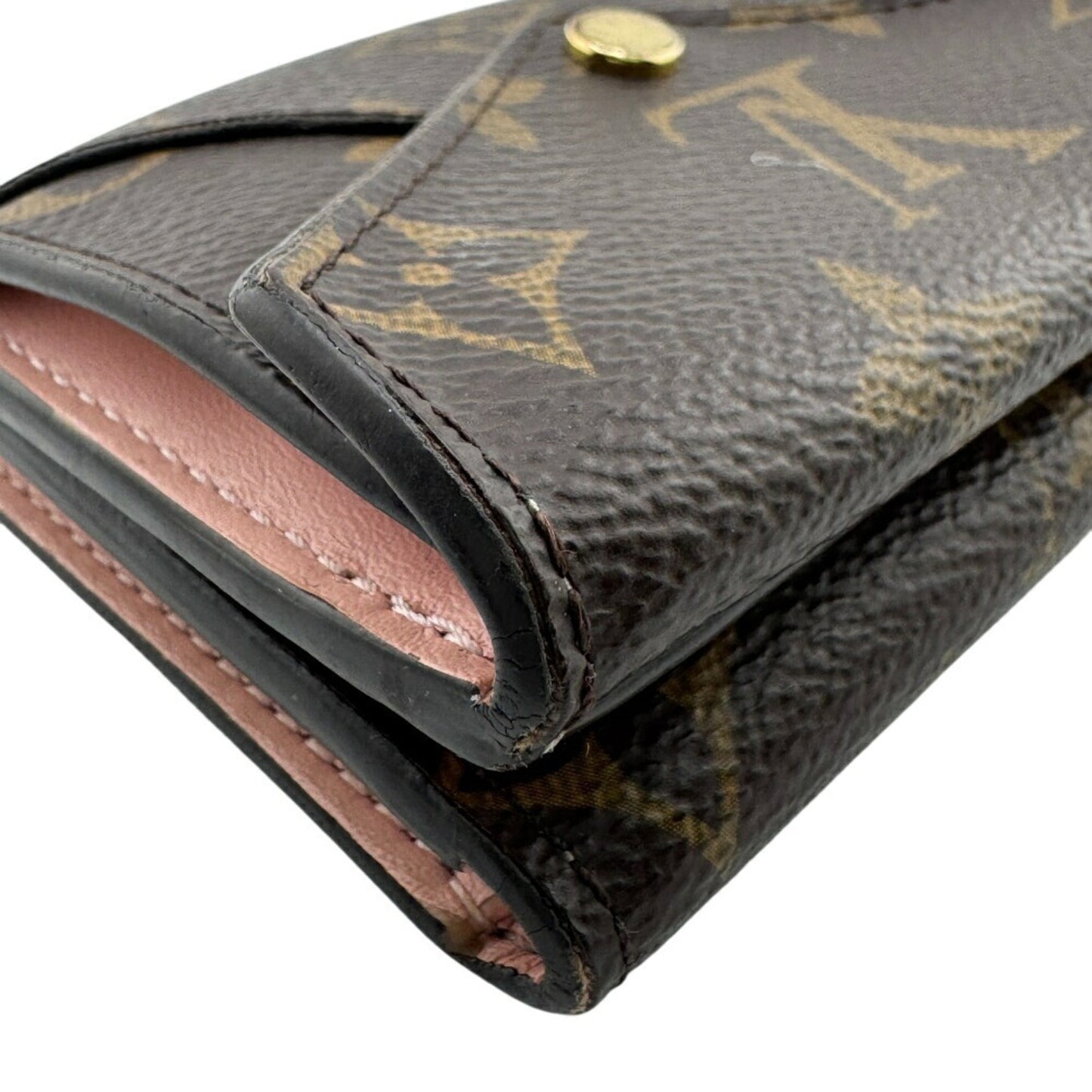 Louis Vuitton M81665 Portefeuille Celeste Compact Wallet Monogram Trifold Brown
